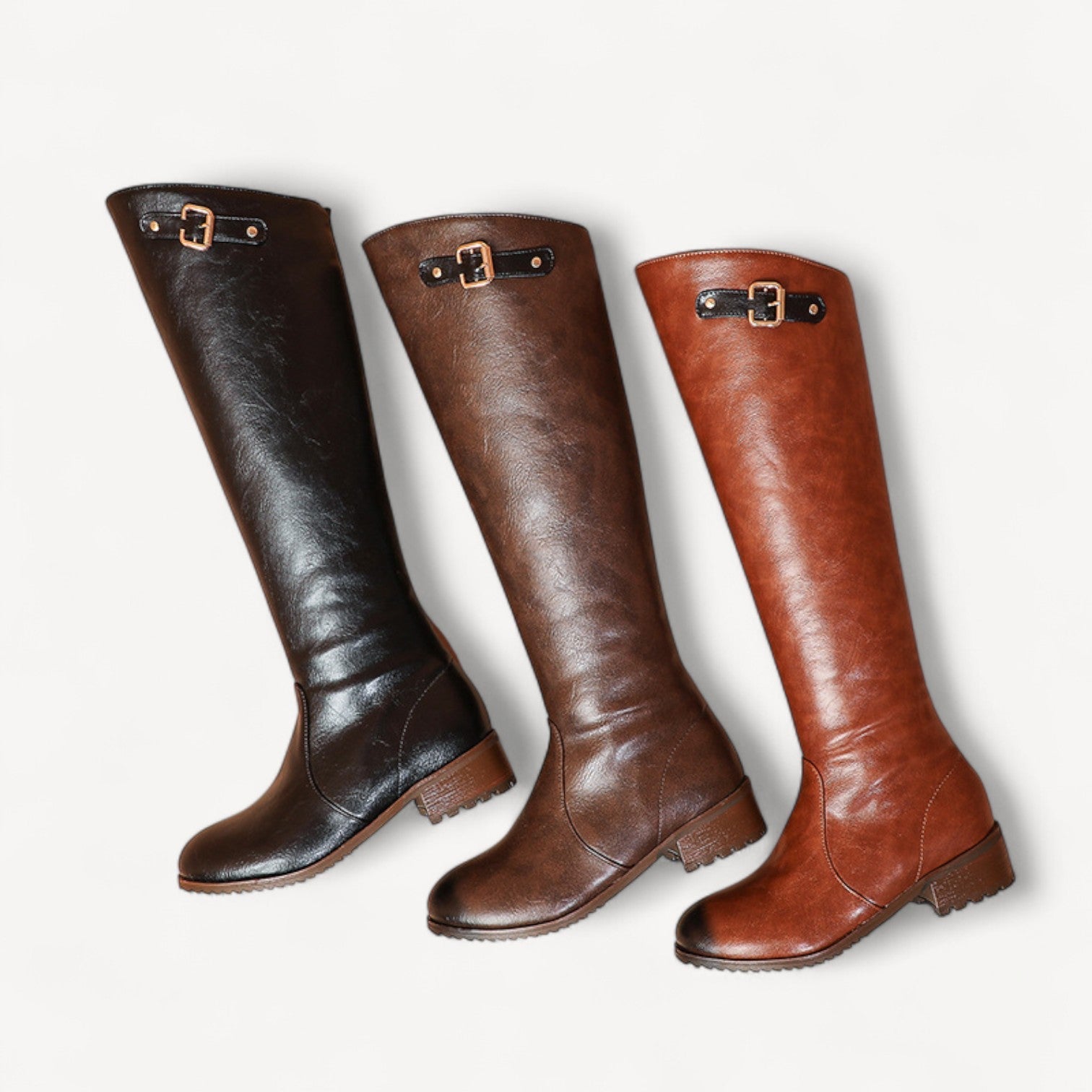 Low Heel Knee Boots