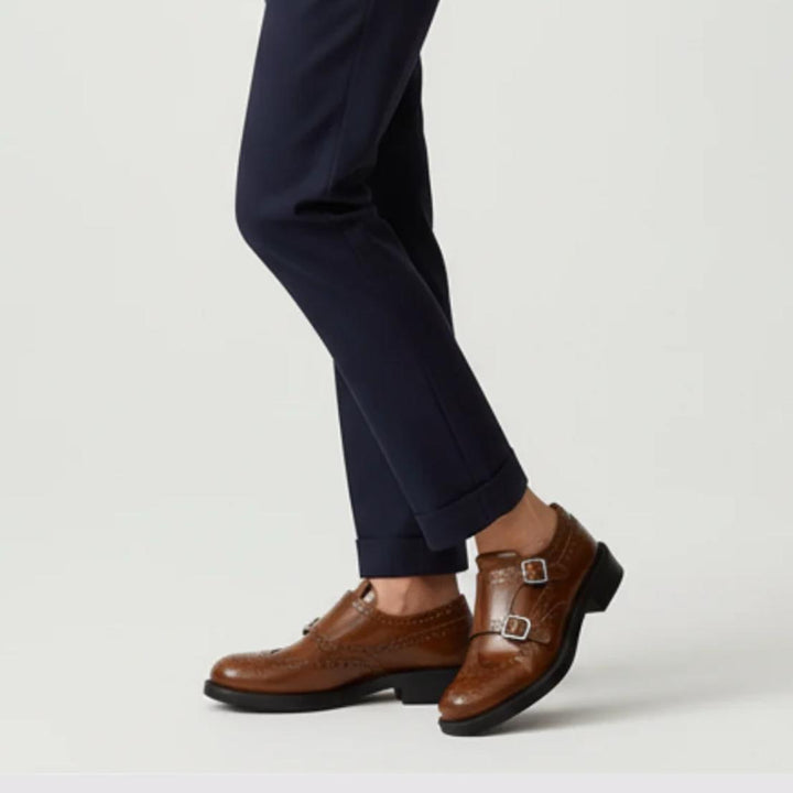Margaux™ – Vintage Monk-Strap Brogue Shoes