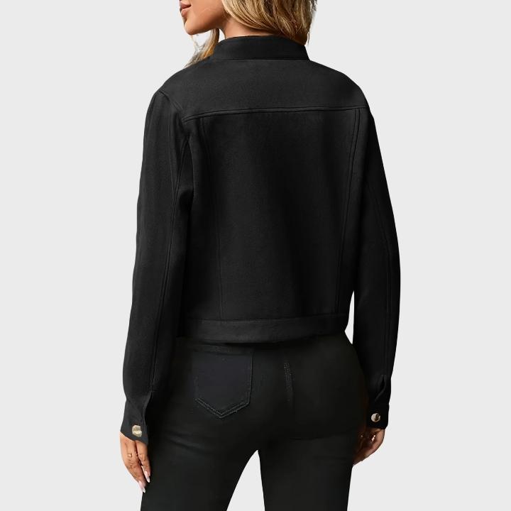 Women's Classic Suede Button Jacket