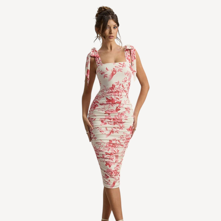 Floral Bodycon Midi Dress