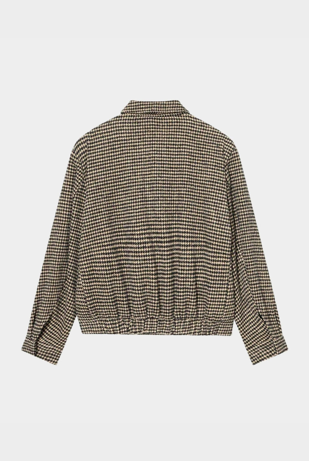 Eliza - Plaid Zip Bomber Jacket