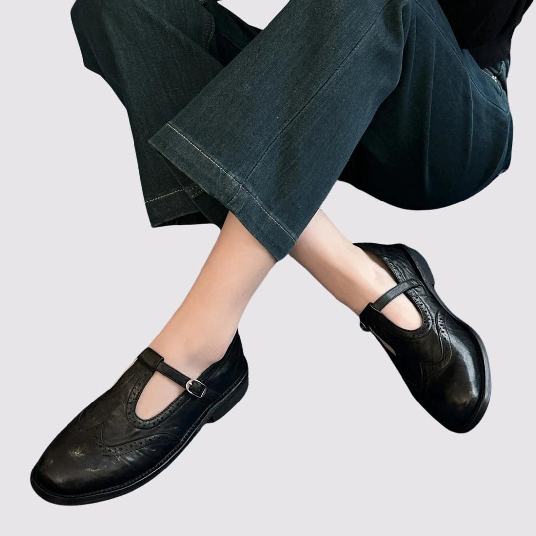MARCELLA – CLASSIC T-STRAP MARY JANE FLATS