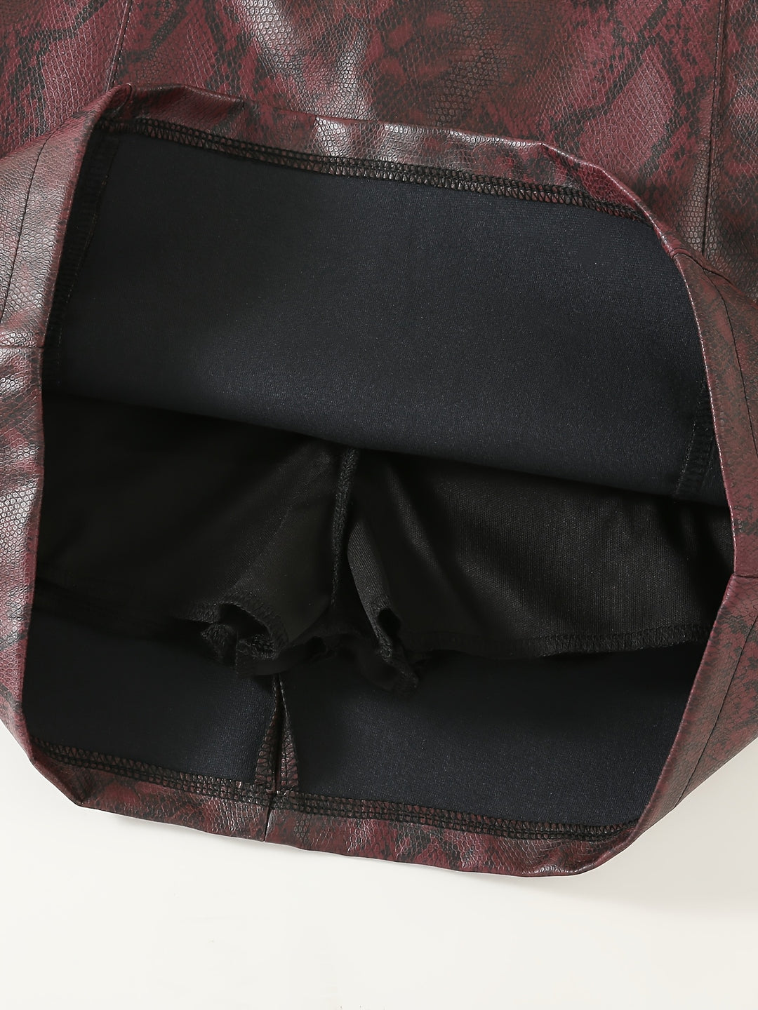 Arlena™ Snake-Pattern Leather Skirt