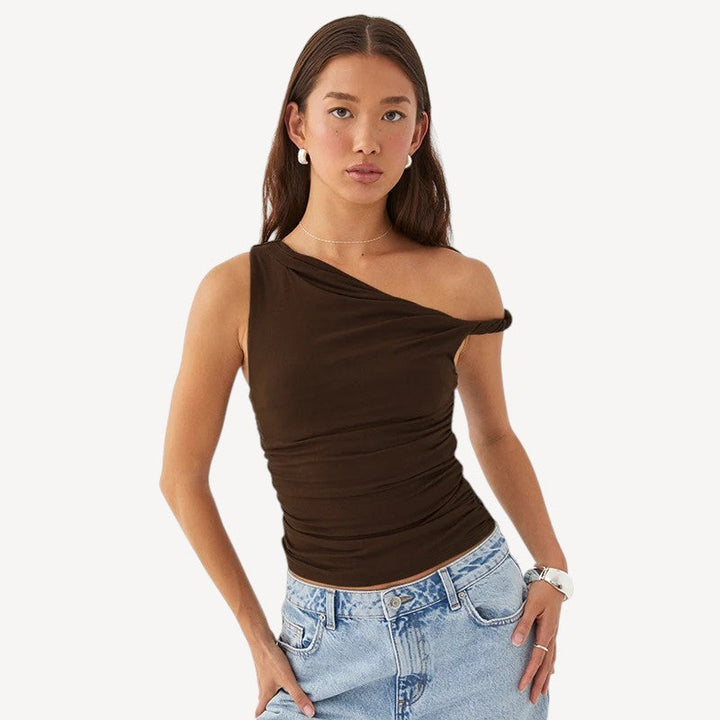One Shoulder Twist Top
