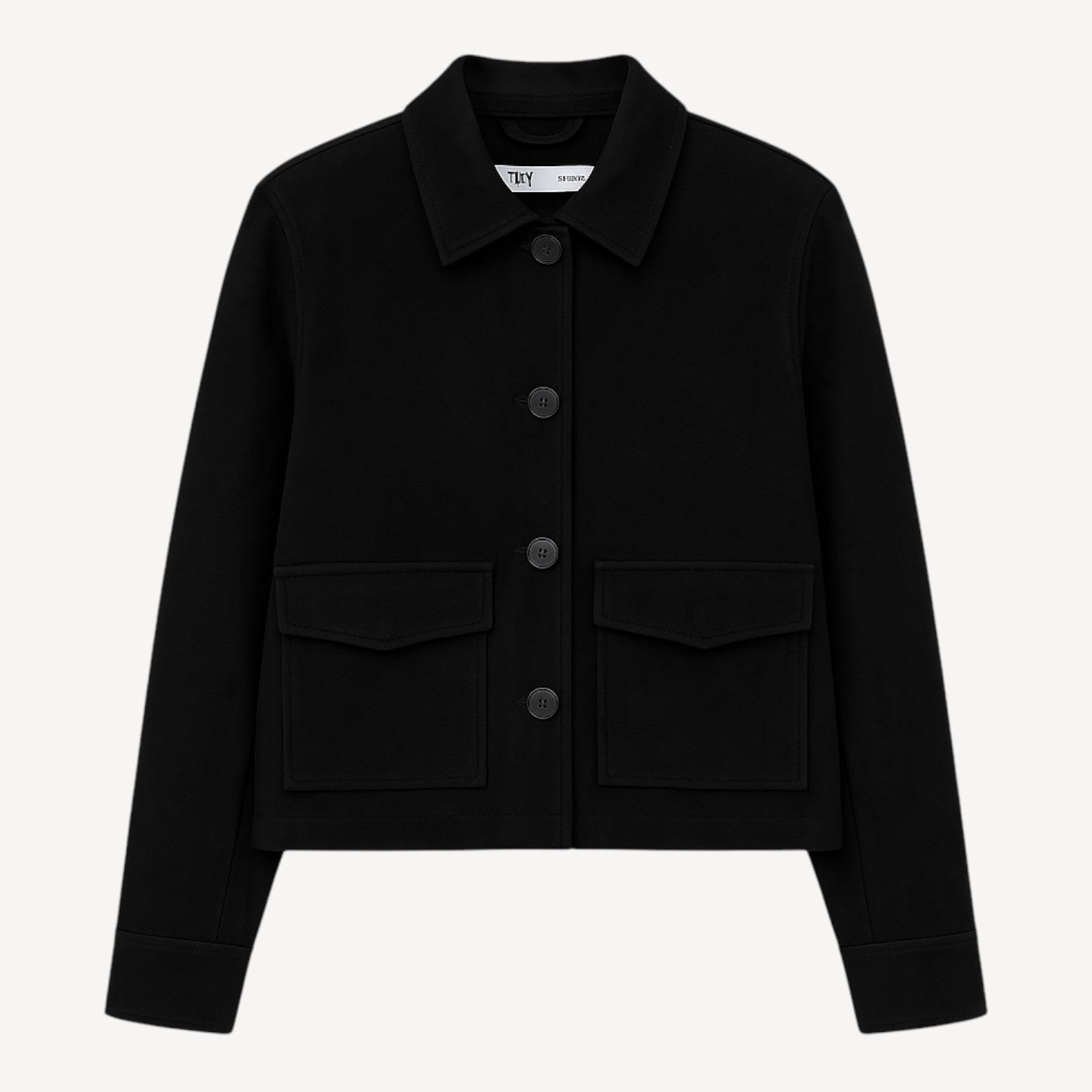 Button Front Suede Jacket