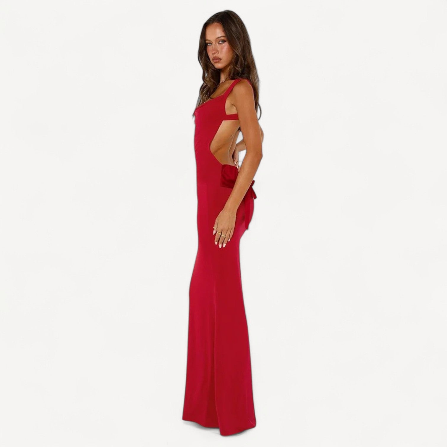 Backless Square Neck Maxi
