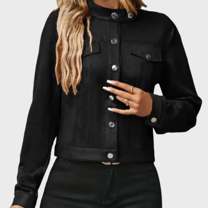 Women's Classic Suede Button Jacket