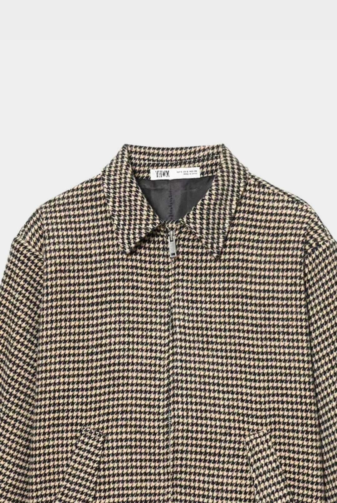 Eliza - Plaid Zip Bomber Jacket