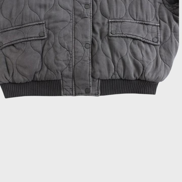 Women's Oversized Quilted Bomber Jacket