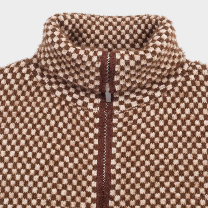 Freya - Zip Front Knit Cardigan