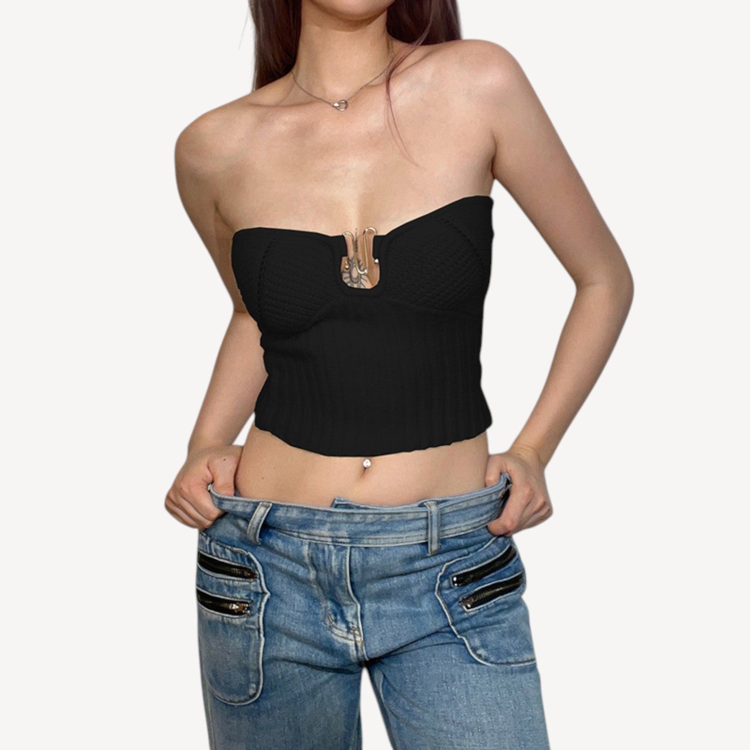 Strapless Knit Party Top