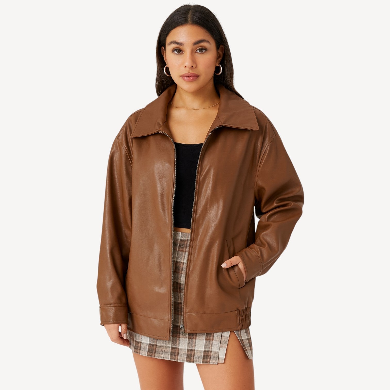 Classic Zip Leather Jacket