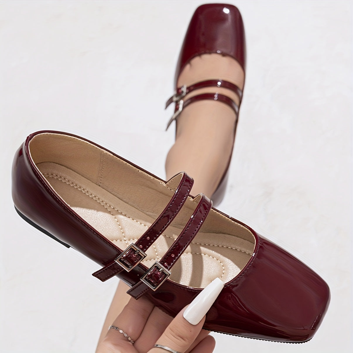 CELINA™ Double-Strap Vintage Mary Janes