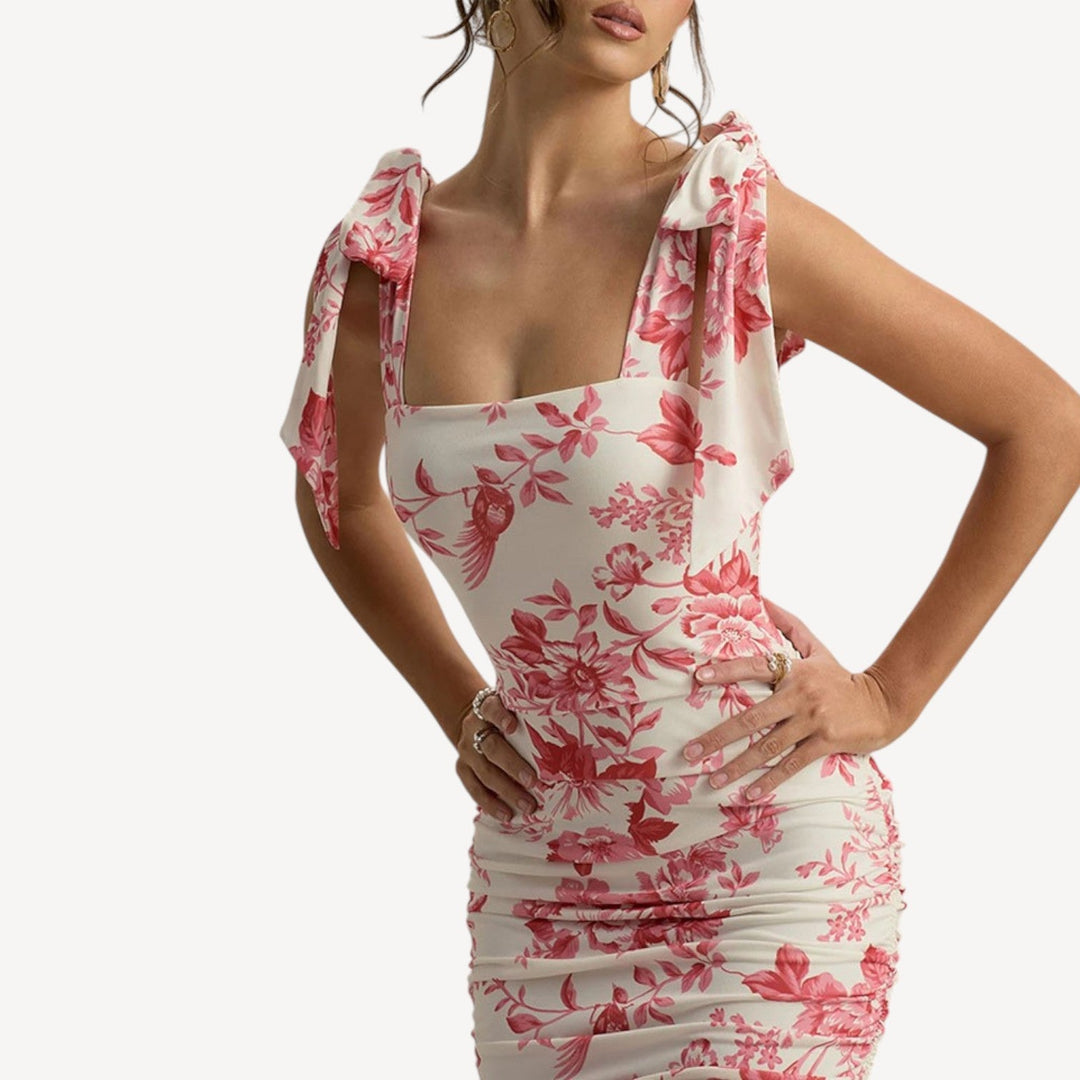Floral Bodycon Midi Dress