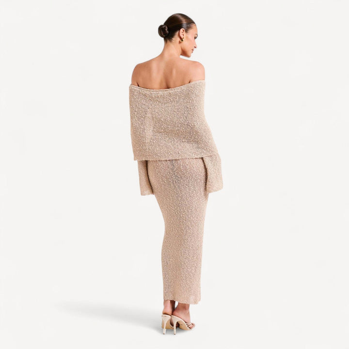 Off Shoulder Knit Dress