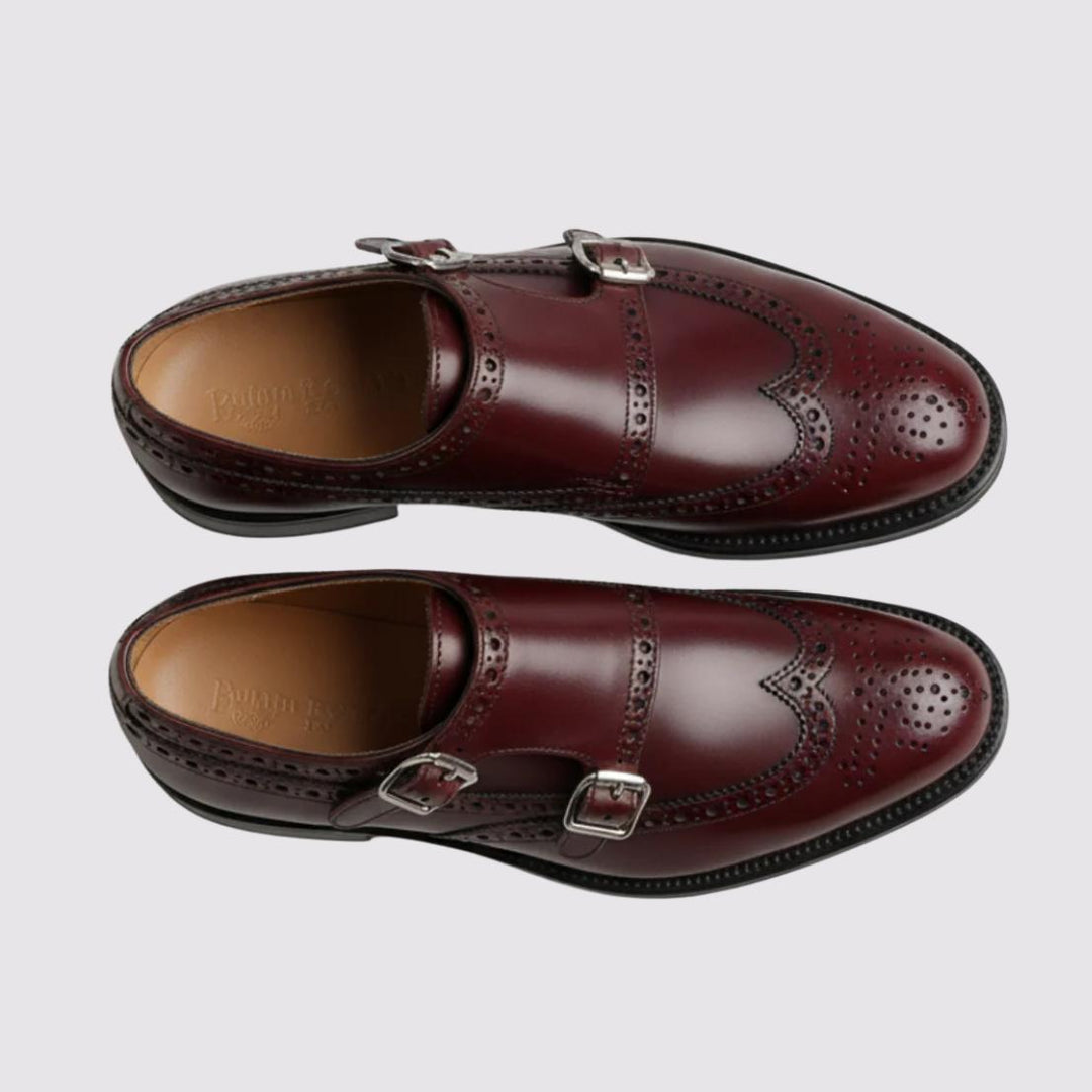 Margaux™ – Vintage Monk-Strap Brogue Shoes