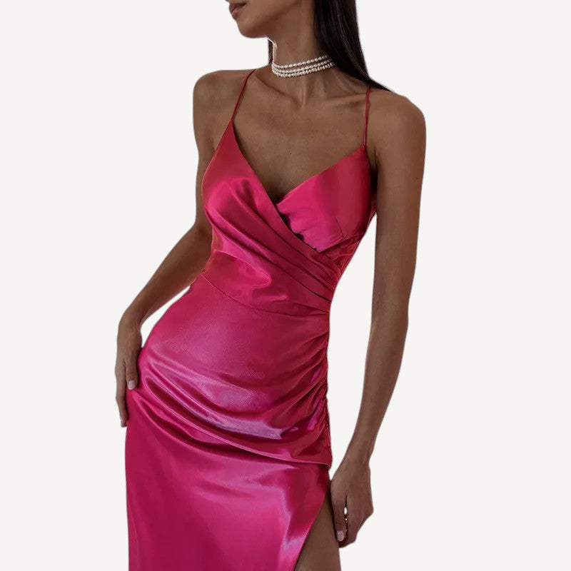 Satin Spaghetti Strap Dress