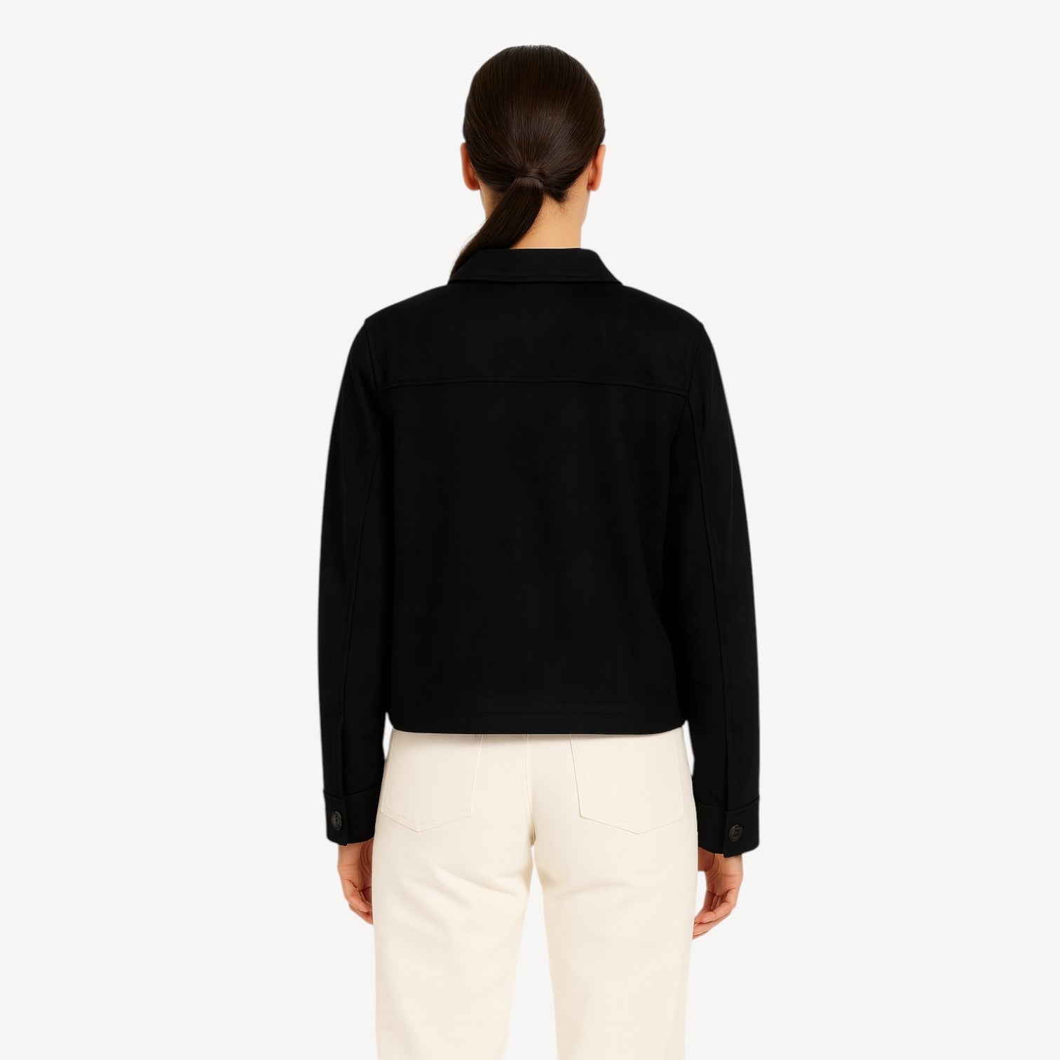 Button Front Suede Jacket