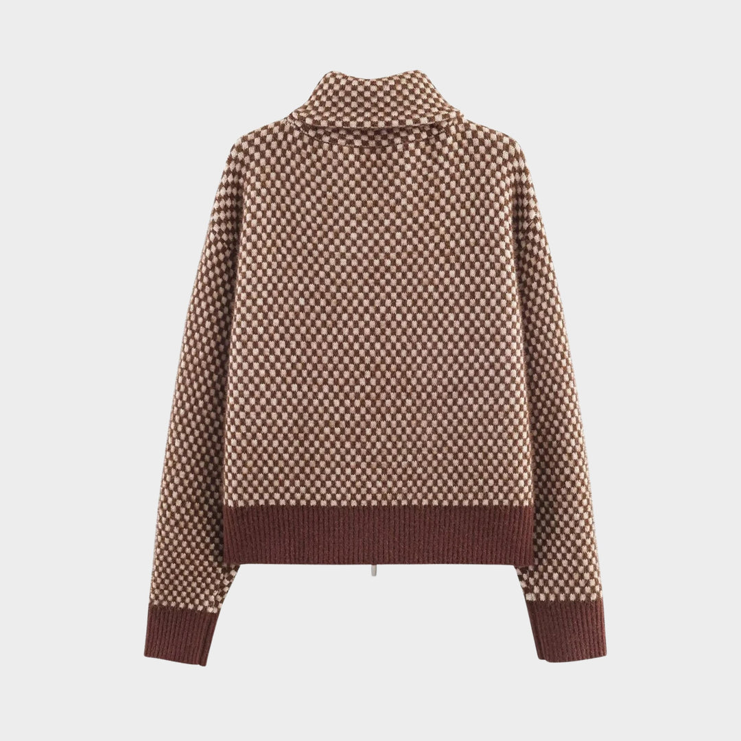 Freya - Zip Front Knit Cardigan