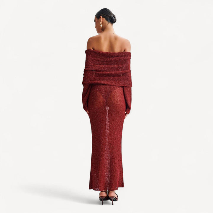 Off Shoulder Knit Dress