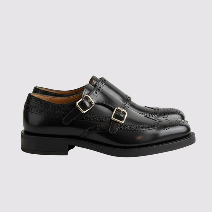 Margaux™ – Vintage Monk-Strap Brogue Shoes