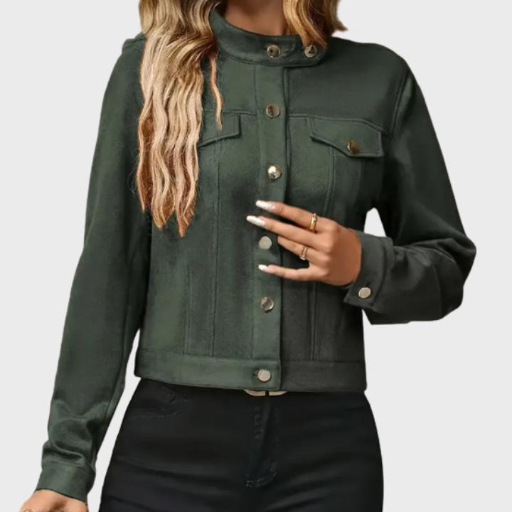 Women's Classic Suede Button Jacket