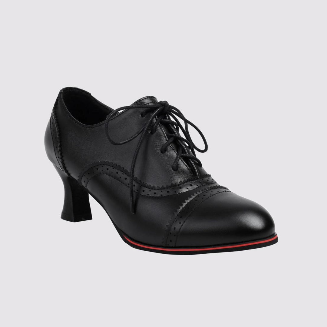 ADELINE™ – Vintage Lace-Up Heel Pumps