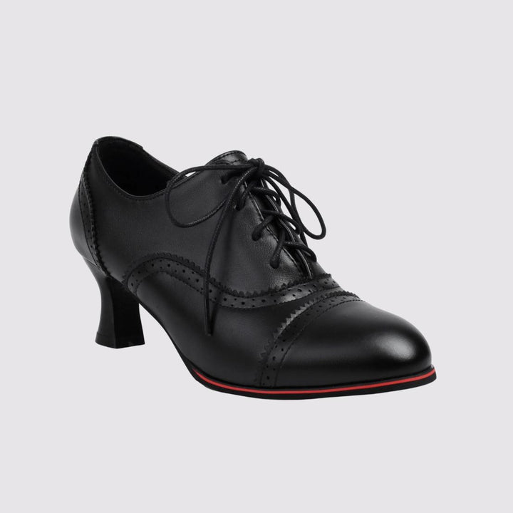 ADELINE™ – Vintage Lace-Up Heel Pumps