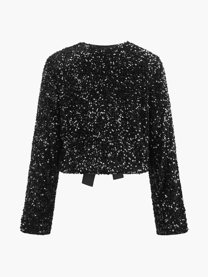 Celeste Sequin Bow Cardigan