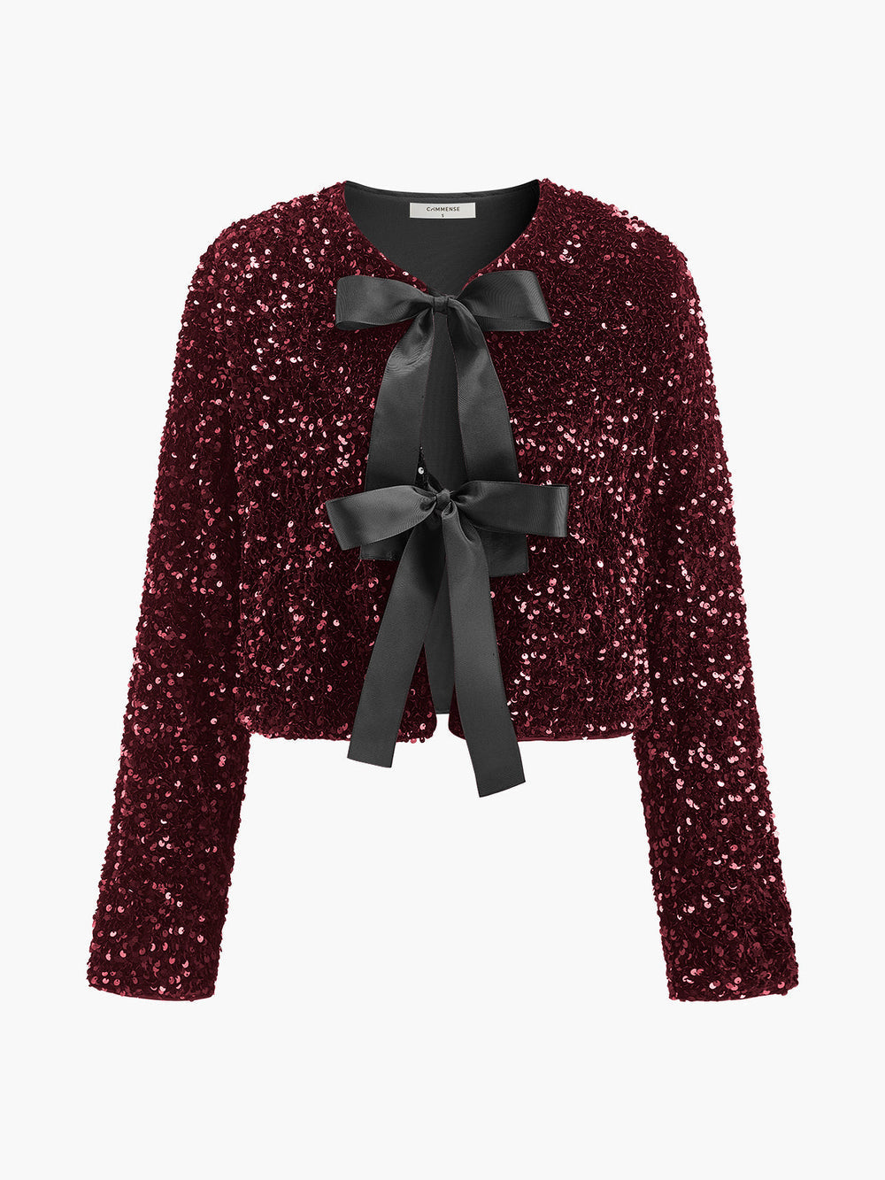 Celeste Sequin Bow Cardigan