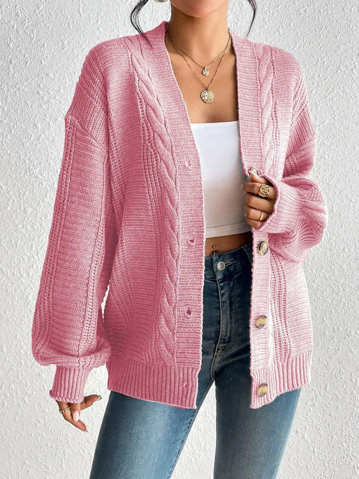 Cable Knit Oversized Cardigan for Women Herwick