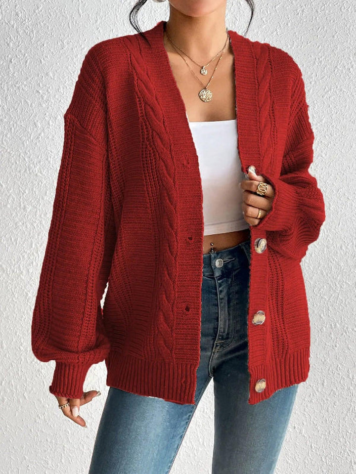 Cable Knit Oversized Cardigan for Women Herwick