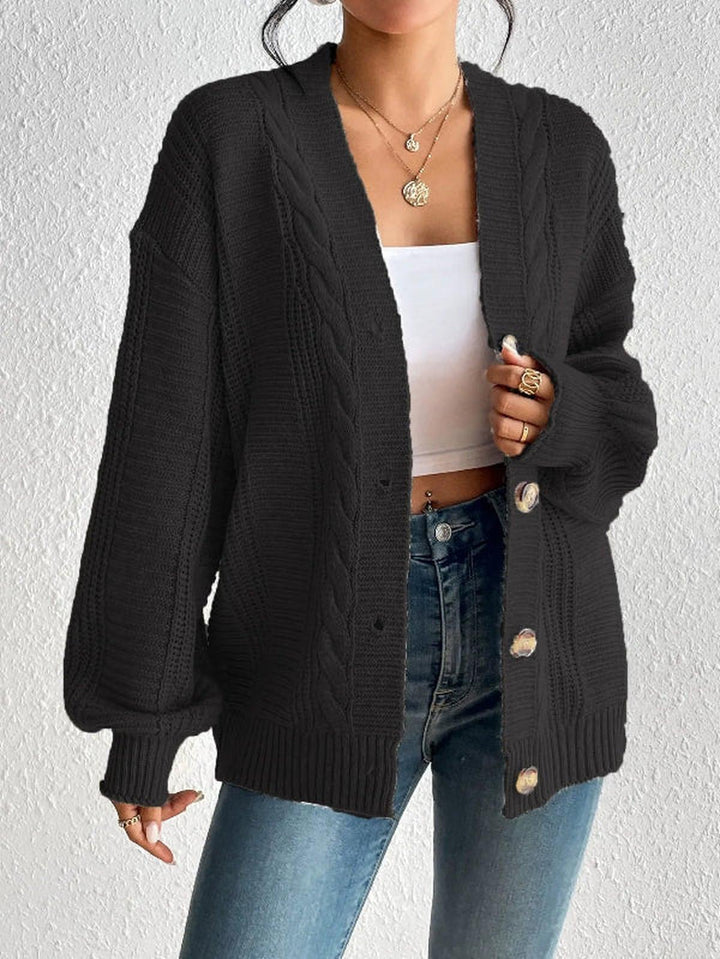 Cable Knit Oversized Cardigan for Women Herwick