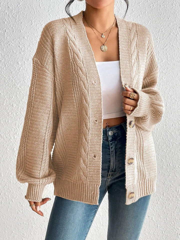 Cable Knit Oversized Cardigan for Women Herwick
