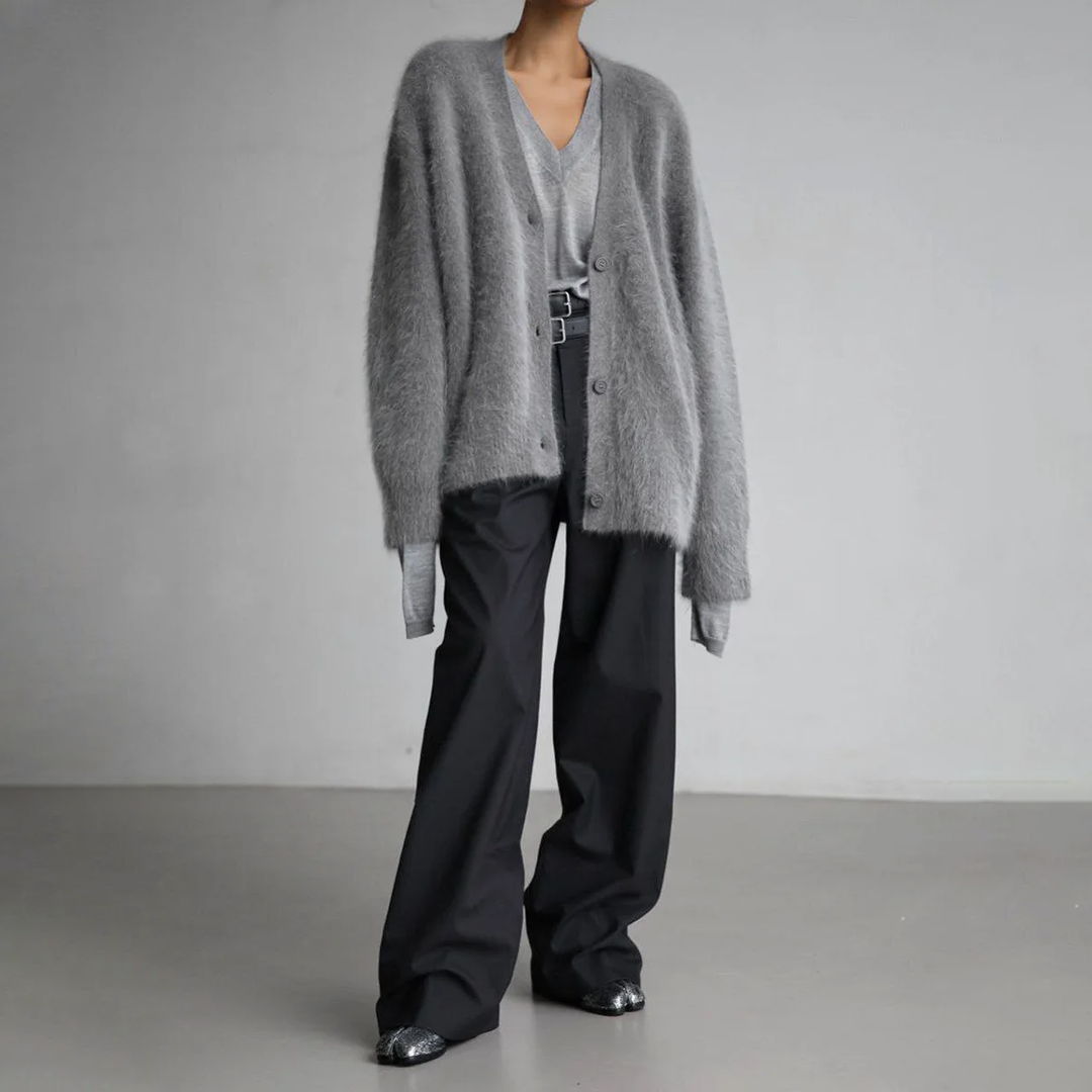 Cashmere Blend Cardigan For Women - Lightweight And Relaxed Fit