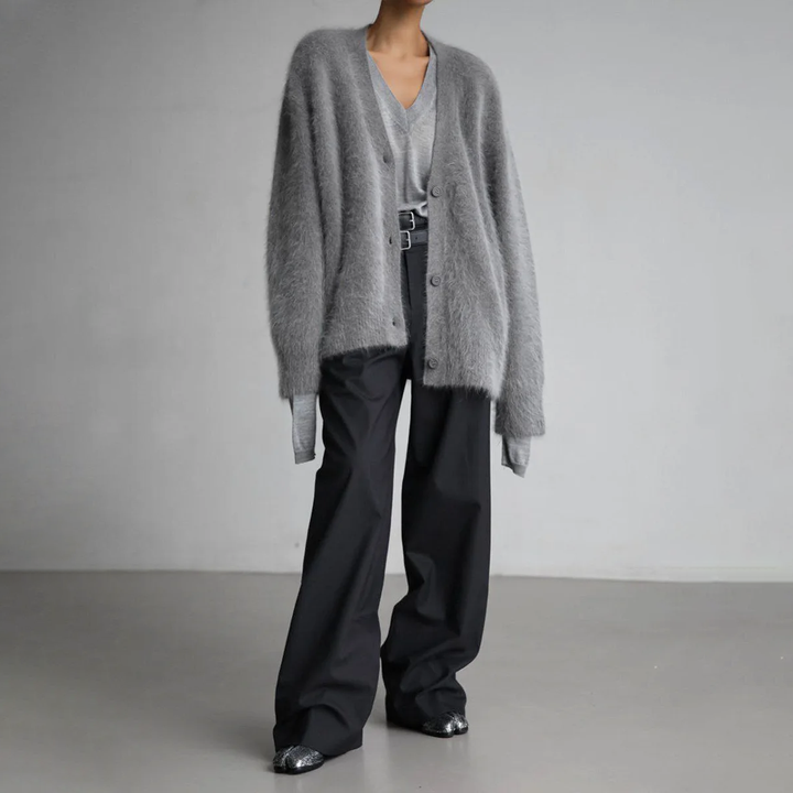 Cashmere Blend Cardigan For Women - Lightweight And Relaxed Fit