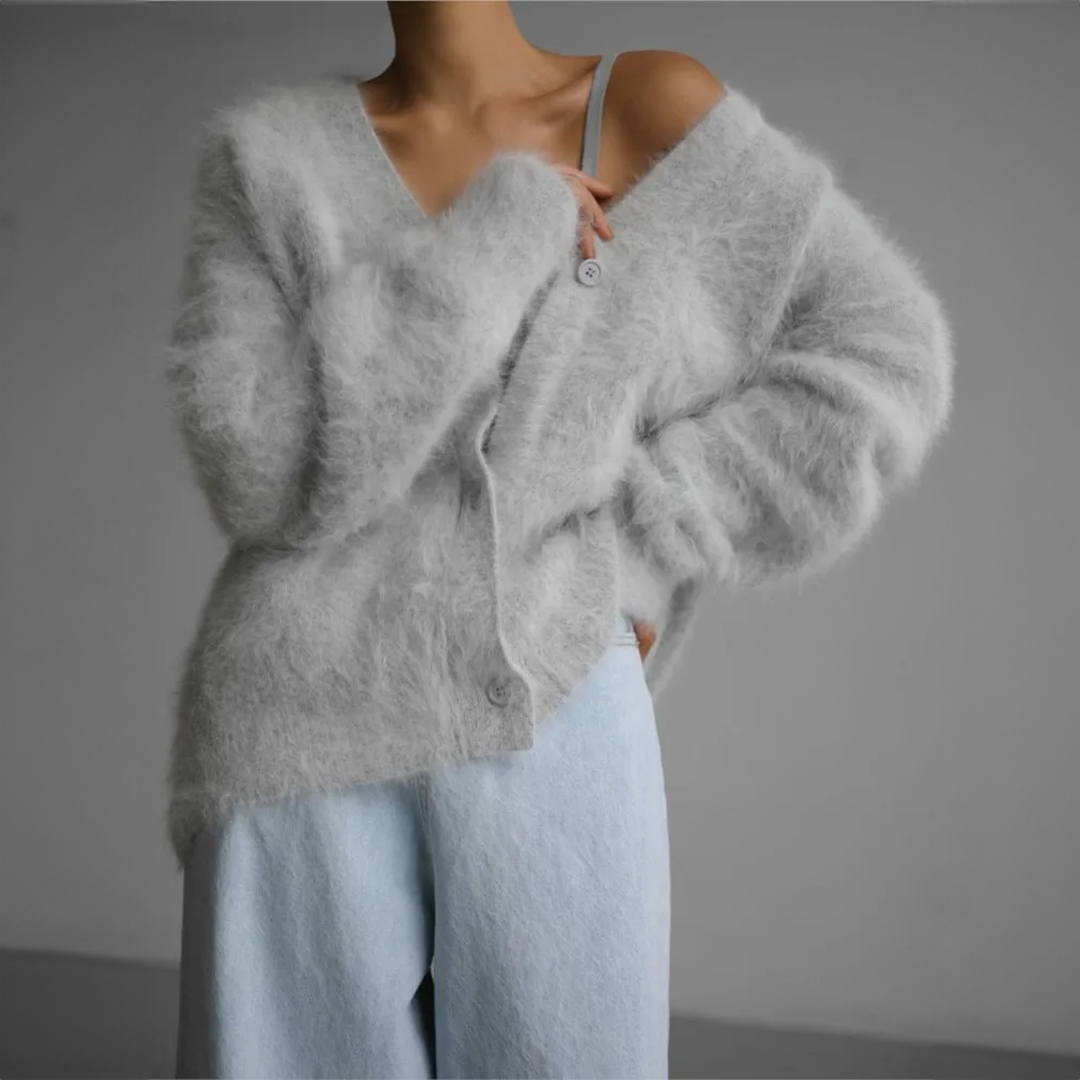 Cashmere Blend Cardigan For Women - Lightweight And Relaxed Fit