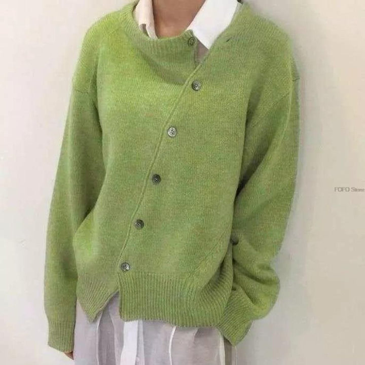 Cashmere Jacket With Asymmetrical Button Details