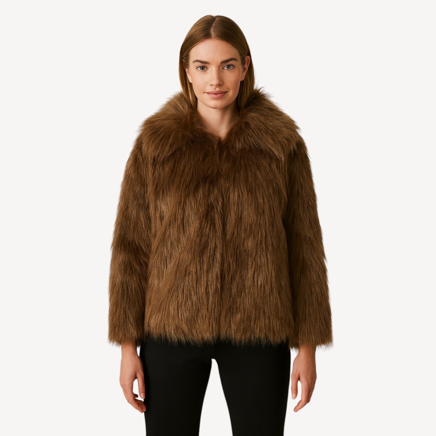 Oversized Camel Suede Jacket