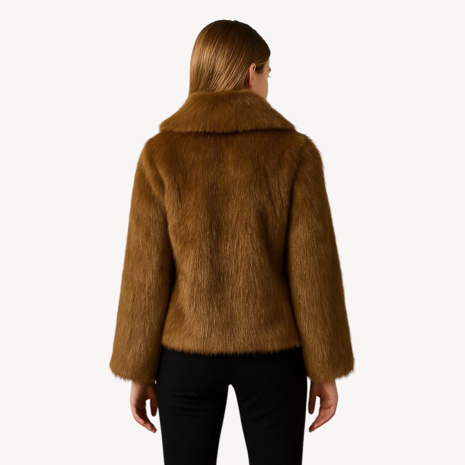 Oversized Camel Suede Jacket