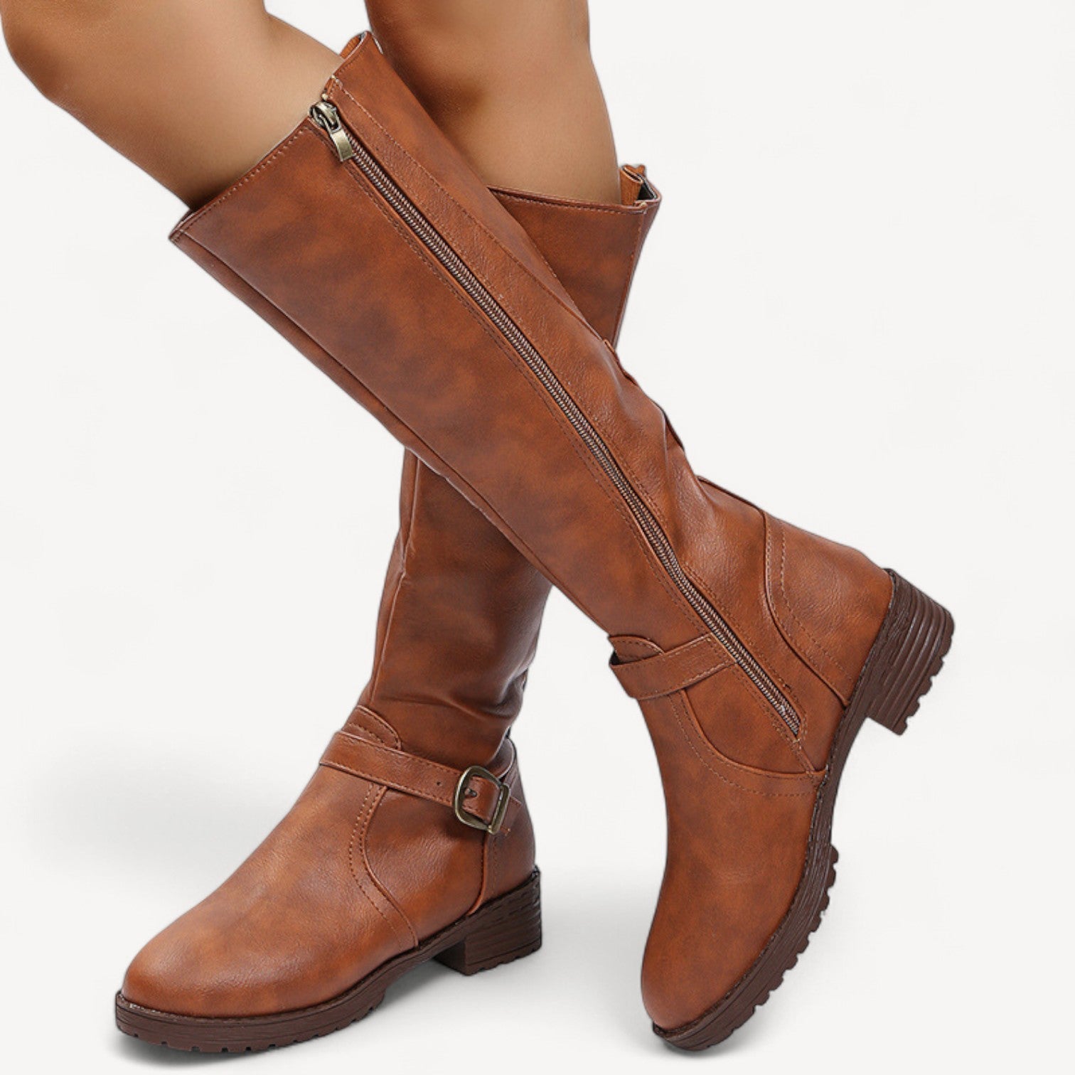 Knee High Buckle Boots