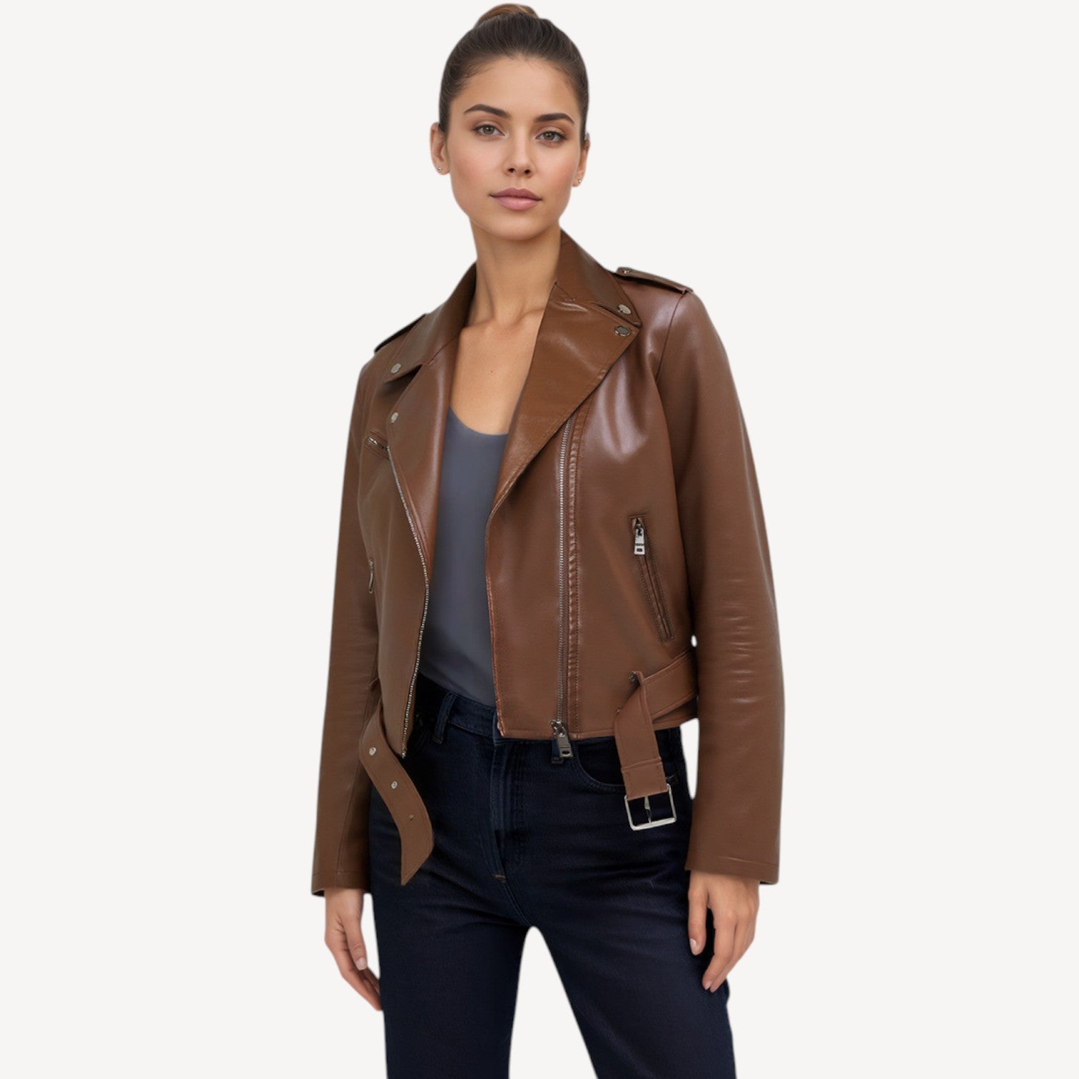 Women’s Vegan Biker Jacket