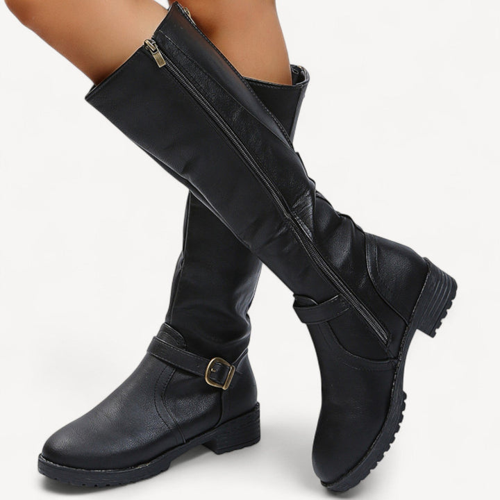 Knee High Buckle Boots