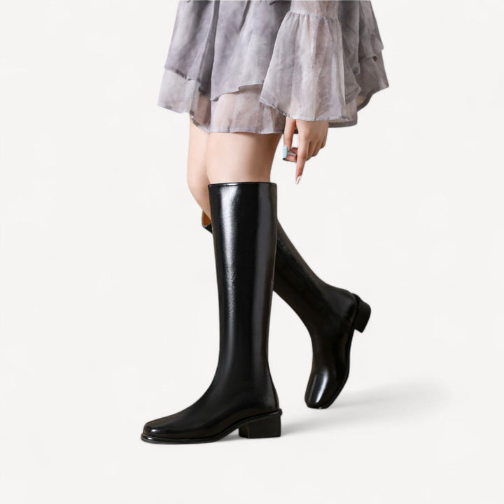 Davies | Square Toe Knee Boots