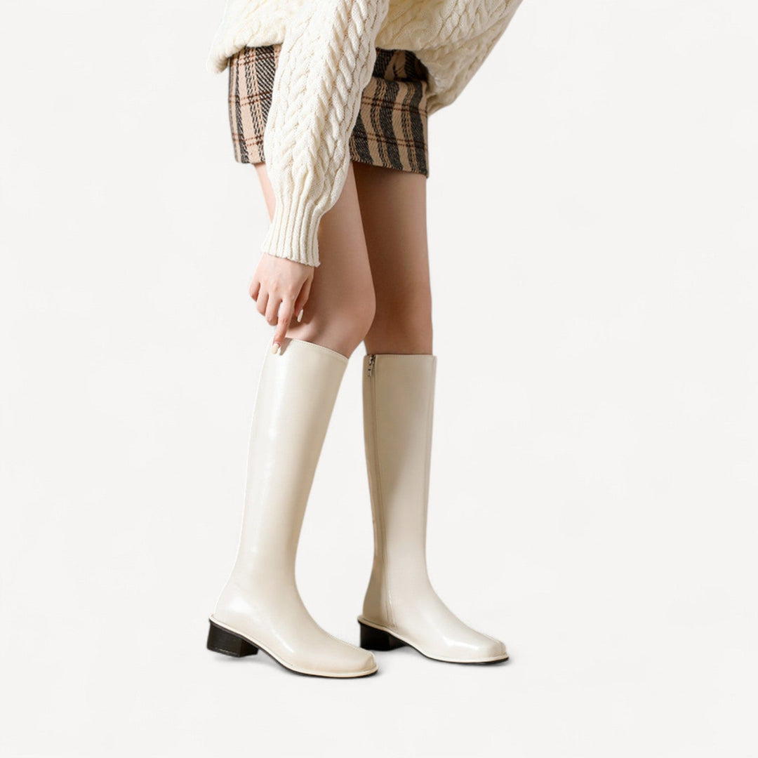 Davies | Square Toe Knee Boots