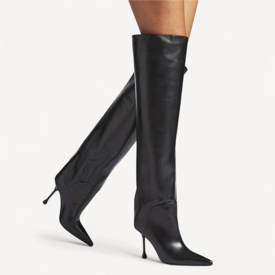 Real Leather Stiletto Boots