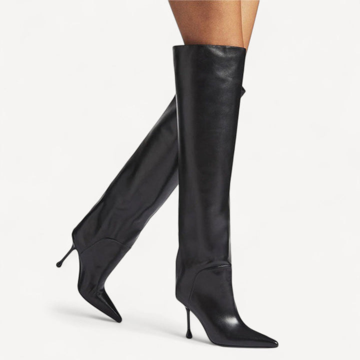 Real Leather Stiletto Boots