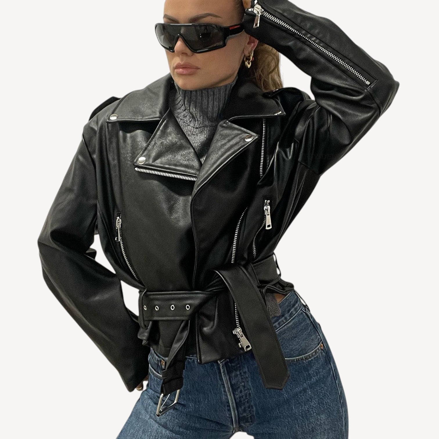 Bold Vegan Biker Jacket