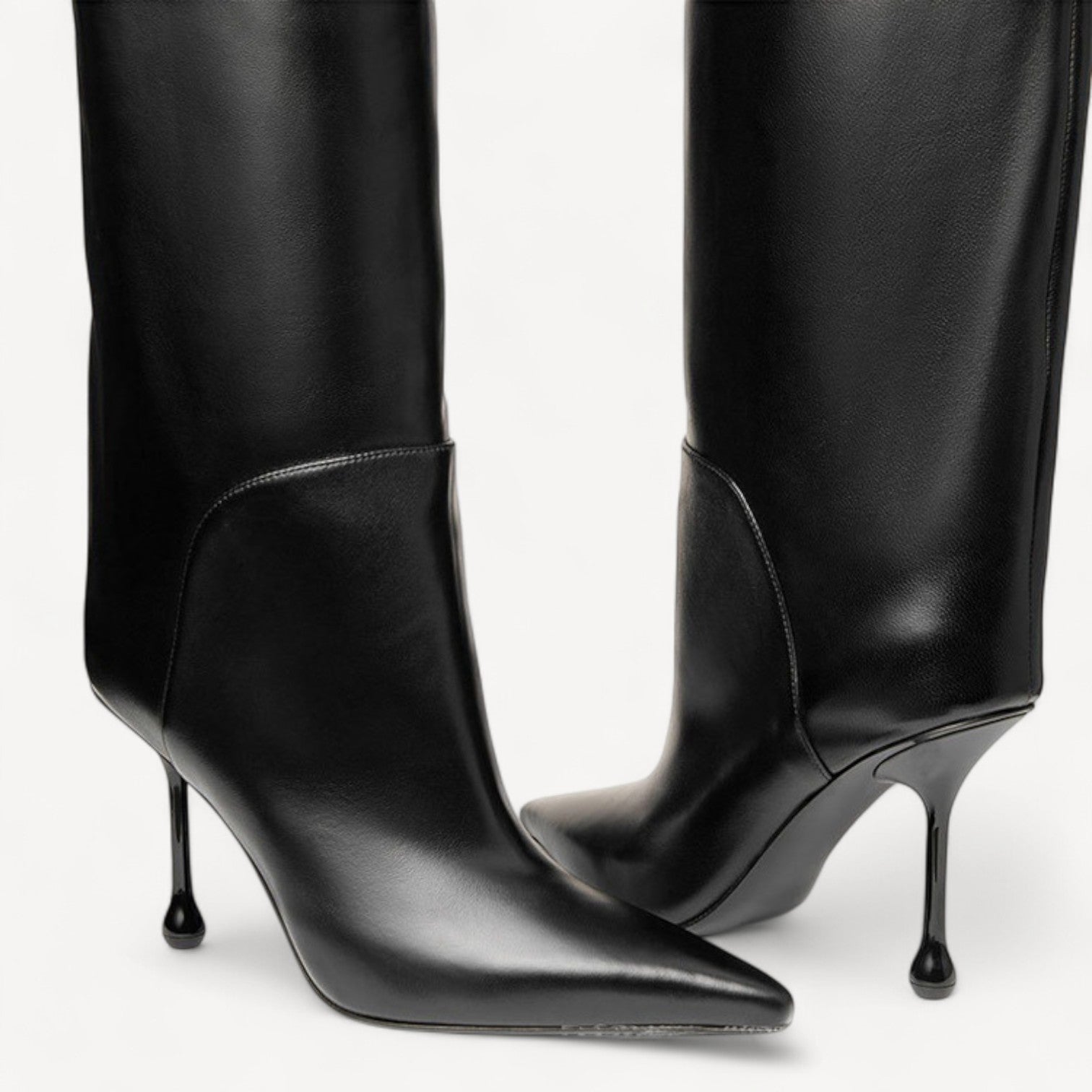 Real Leather Stiletto Boots