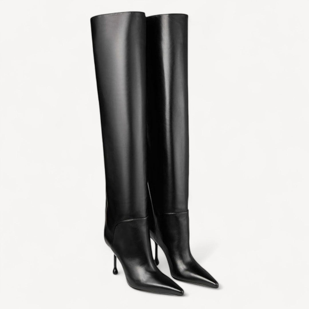 Real Leather Stiletto Boots
